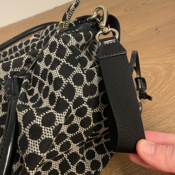 Kate Spade Diaper Bag Two Tone Classic Monogram w/ Stroller Strap & Changing Pad - Picture 8 of 9